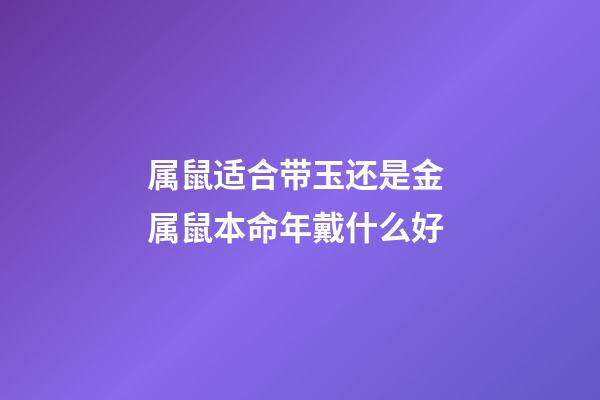 属鼠适合带玉还是金 属鼠本命年戴什么好